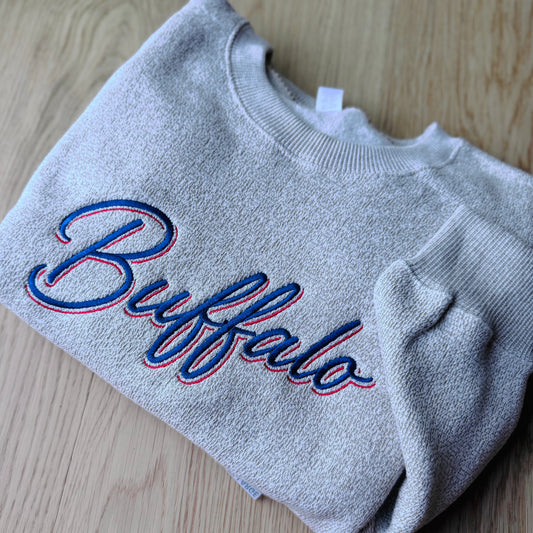 Embroidered Buffalo Crewneck